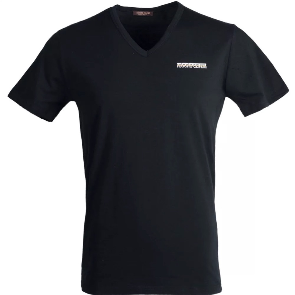 NWT Authentic Roberto Cavalli Mens Black Tshirt